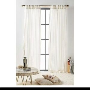 Anthropologie Cream Curtains